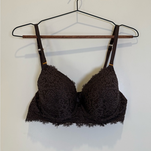 aerie Other - Aerie Push Up Real Power Plunge Elegant Lace Women's Bra - Brown 38B